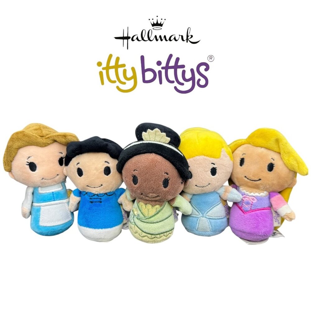 Hallmark Disney Princess Itty Bitty Cinderella Tiana Rapunzel Snow Belle - Lot 5